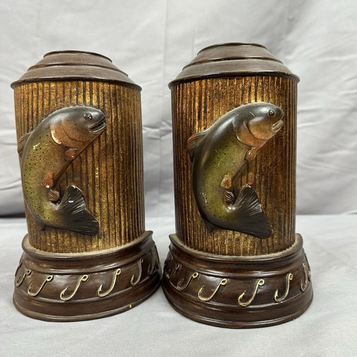 Vintage fish bookends heavy - vintage,