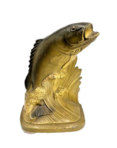 Bass fish bookend cast - fish,