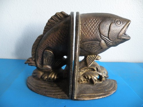 Fish nautical bookends cast - nautical,