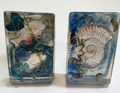 Vintage heavy cast art glass - vintage,