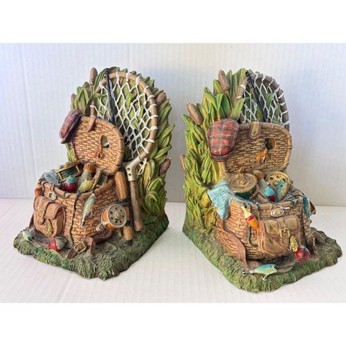 Vintage bookends fishing - bookends,